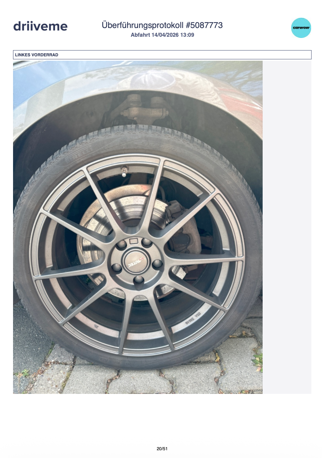 Beispiel Kachel: Detailaufnahme am Fahrzeug