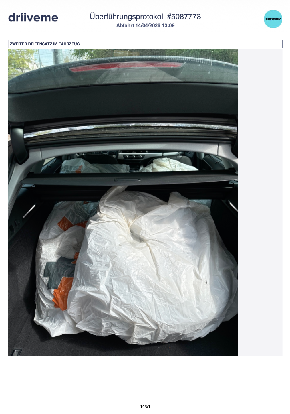 Beispiel Kachel: Kofferraum und Zubehör